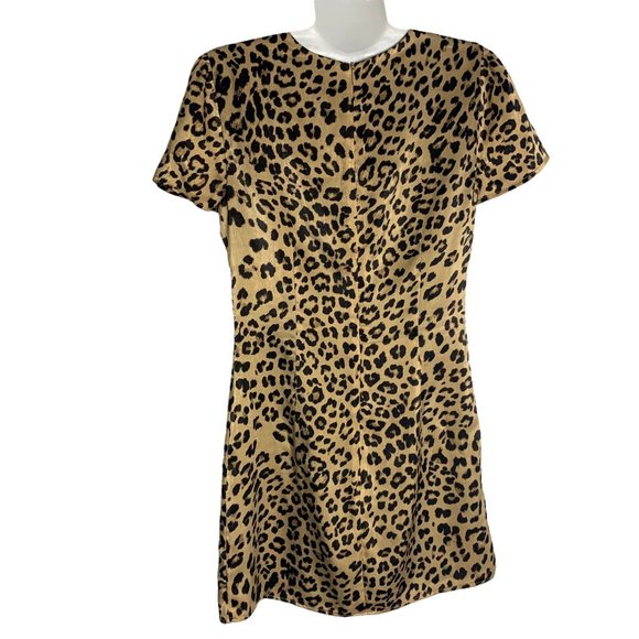 House of Harlow x Revolve Delphine Dress XS Leopard Lined Mini Back Zip - Picture 4 of 6